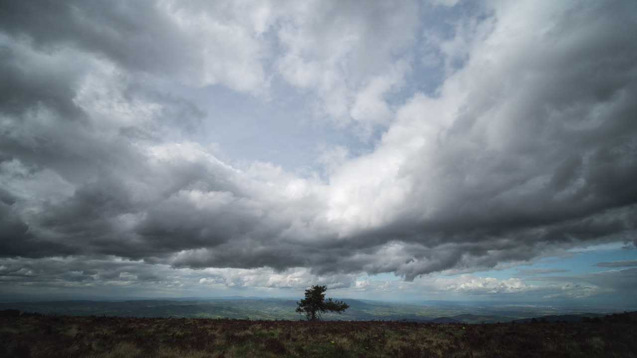 cloud time lapse in the Pilat regional natural park in France