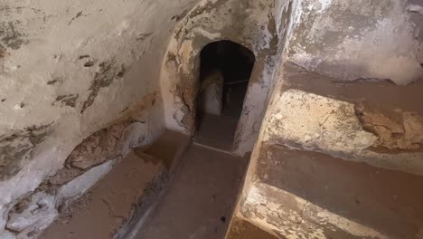 interior view of berber rural ancient house or granary at ksar hadada village in tunisia