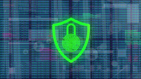 Animation-of-biometric-fingerprint-and-data-processing-over-computer-servers