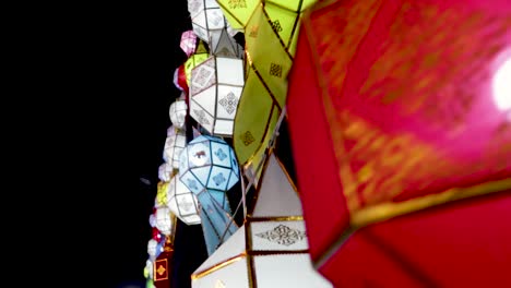 lanterns hanging on the street