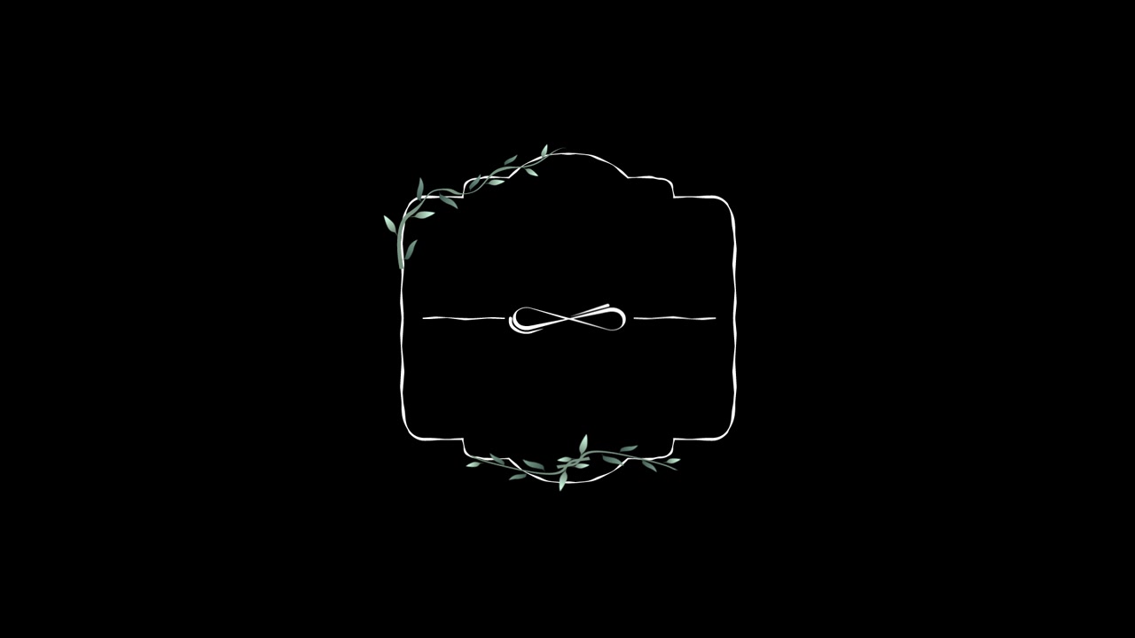 Elegant Animated Frame with Infinity Symbol and Botanical Elements