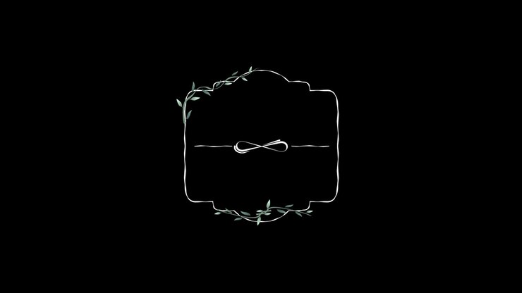 Elegant Animated Frame with Infinity Symbol and Botanical Elements