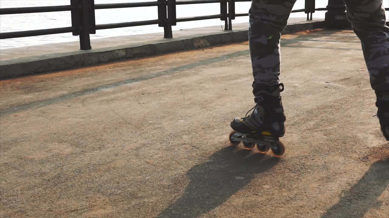 Person Rollerblading Outdoors