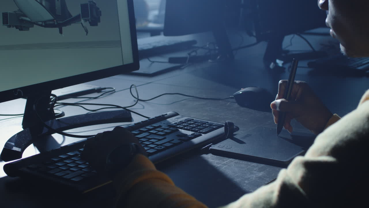 Person Working on 3D Design Software