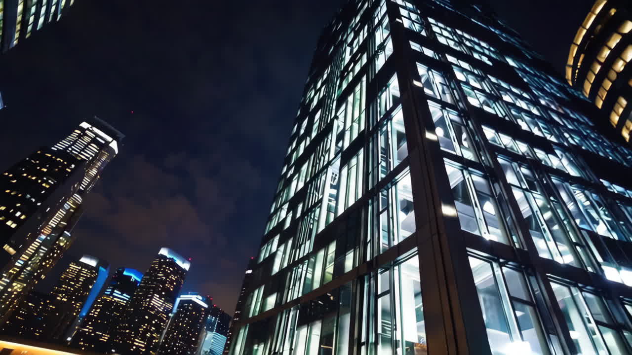 Night City Skyline with Modern Architecture