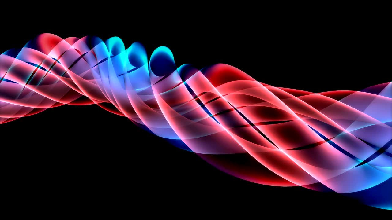 extraños cables púrpuras brillantes girando y girando frente a la cámara