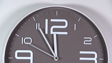 wall clock on a gray background. 23:55