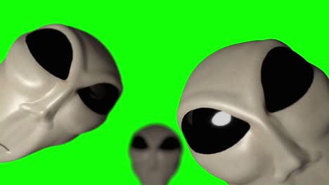 alienígena cabezas grises caras espeluznantes extraterrestres criatura de secuestro gris ufo 4k