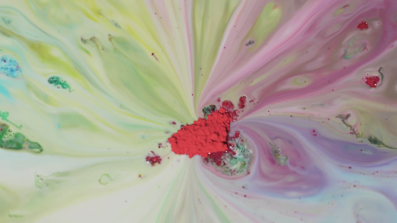 다채로운 액체 소용돌이 추상 예술