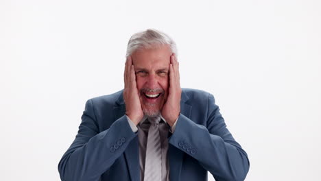 surprised older businessman