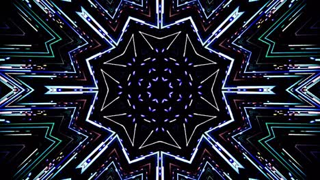 forma de círculo de movimiento de onda de línea, colorido, sobre fondo negro