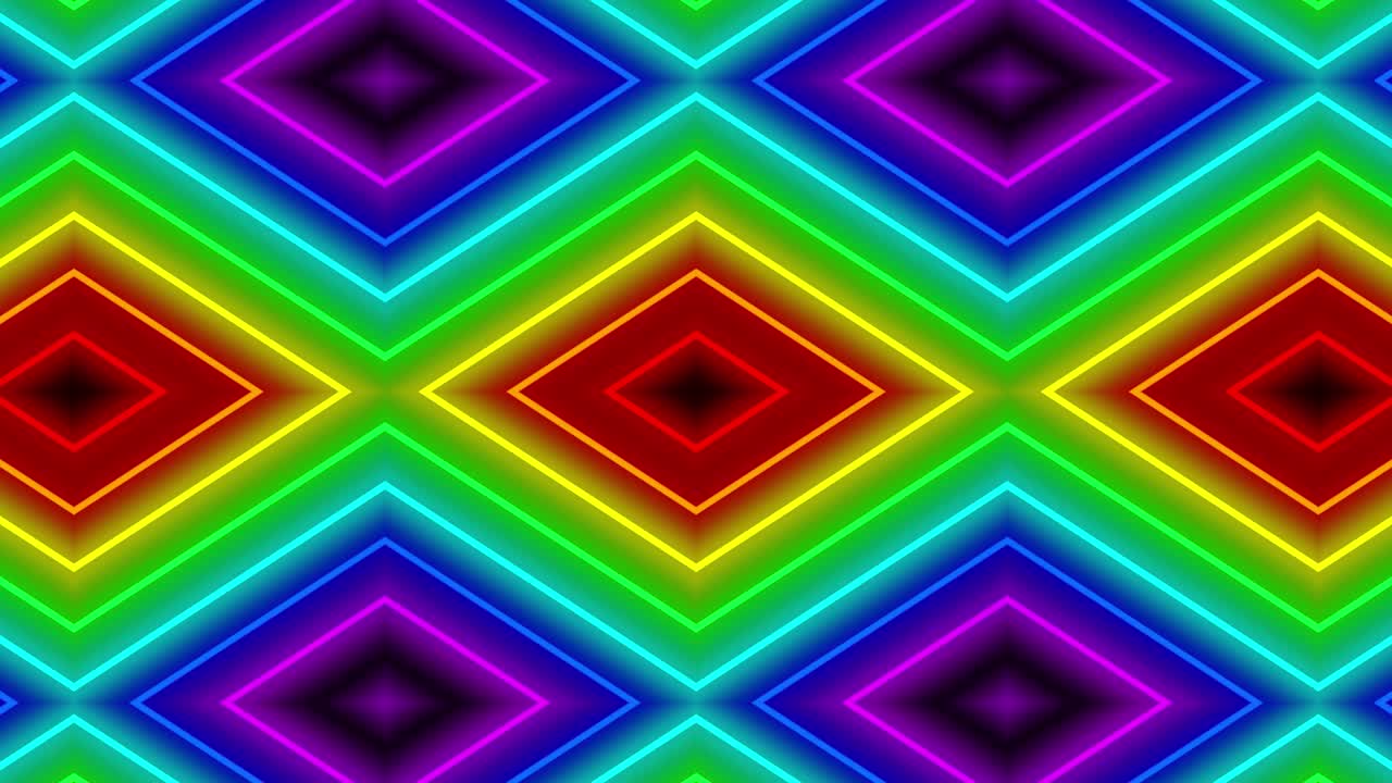 Neon geometric pattern illumination animation motion graphics