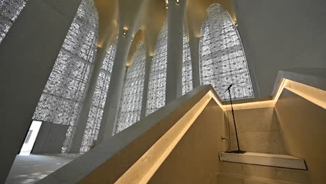 inside view of the mosque of the abrahamic family house in abu dhabi