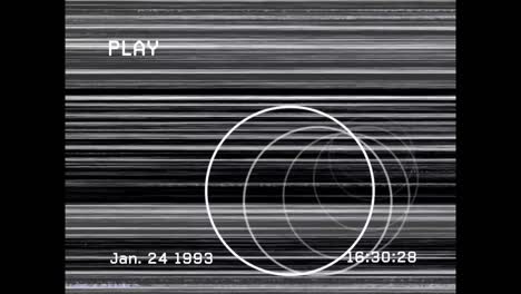 animation of interference over white circles