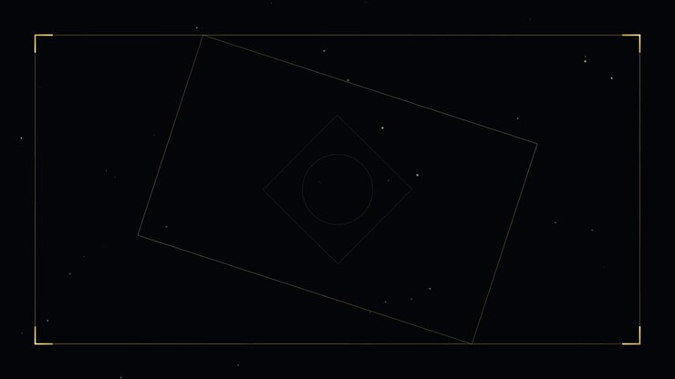 Abstrakt geometrisk animation med roterende kvadrat og cirkel