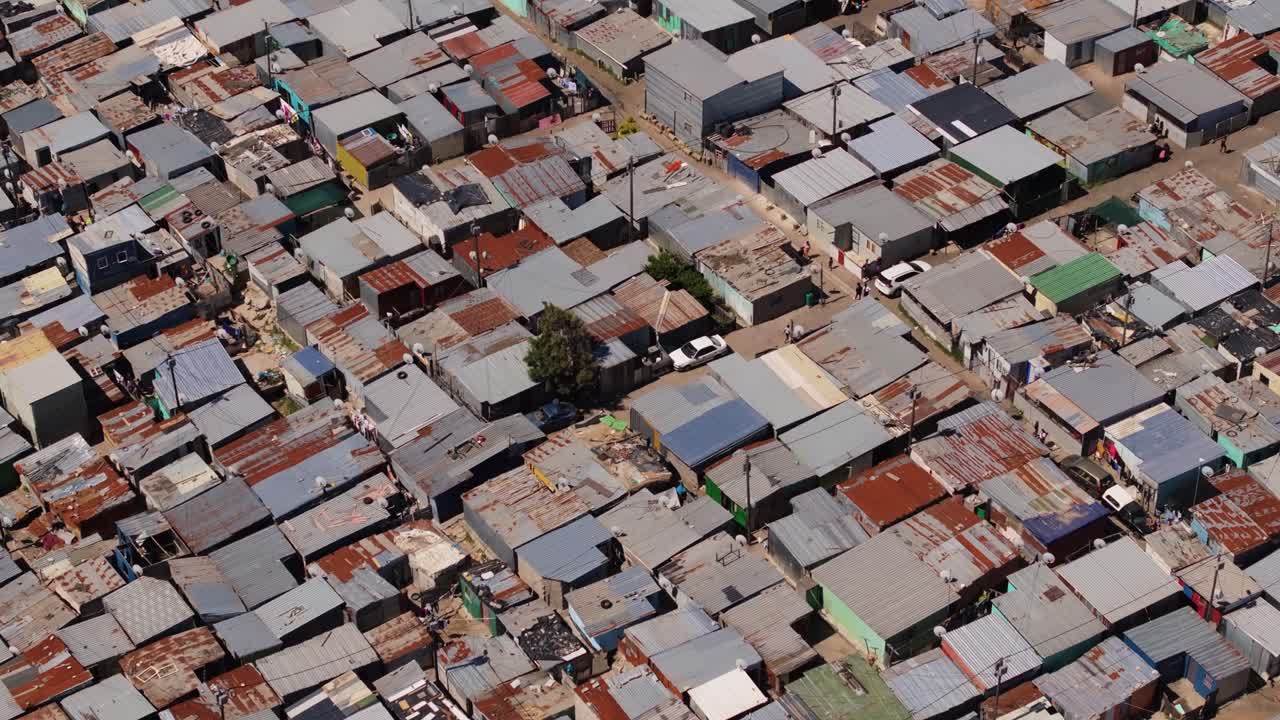 vista aérea de un municipio sudafricano creado durante el apartheid.