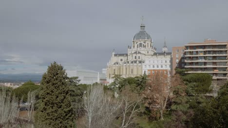 royal palace in madrid - distant view