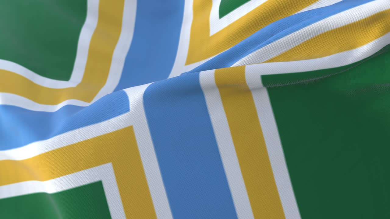 Bandiera della città di Portland, città degli Stati Uniti d'America - loop