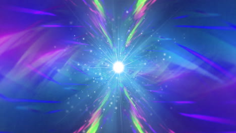 animación del túnel de rayos de luz azul brillante de la transferencia de datos