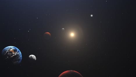 solar system, planet near sun in space