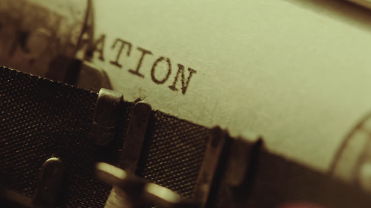 Typing Criminal Investigation Report with Retro Typewriter