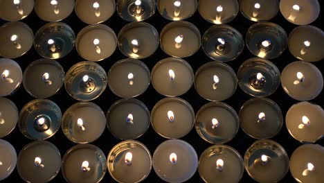 candles on a black background.