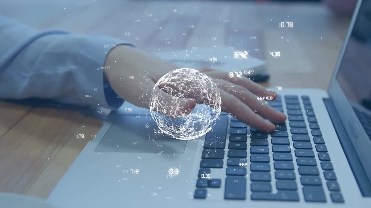 컴퓨터를 이용한 전 세계 및 카우카스 사업가 연결망의 애니메이션