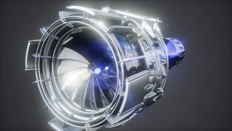 rotate jet engine turbine