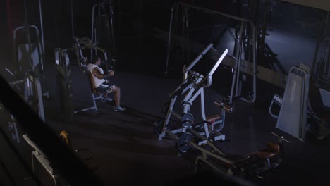 man working out in a gym