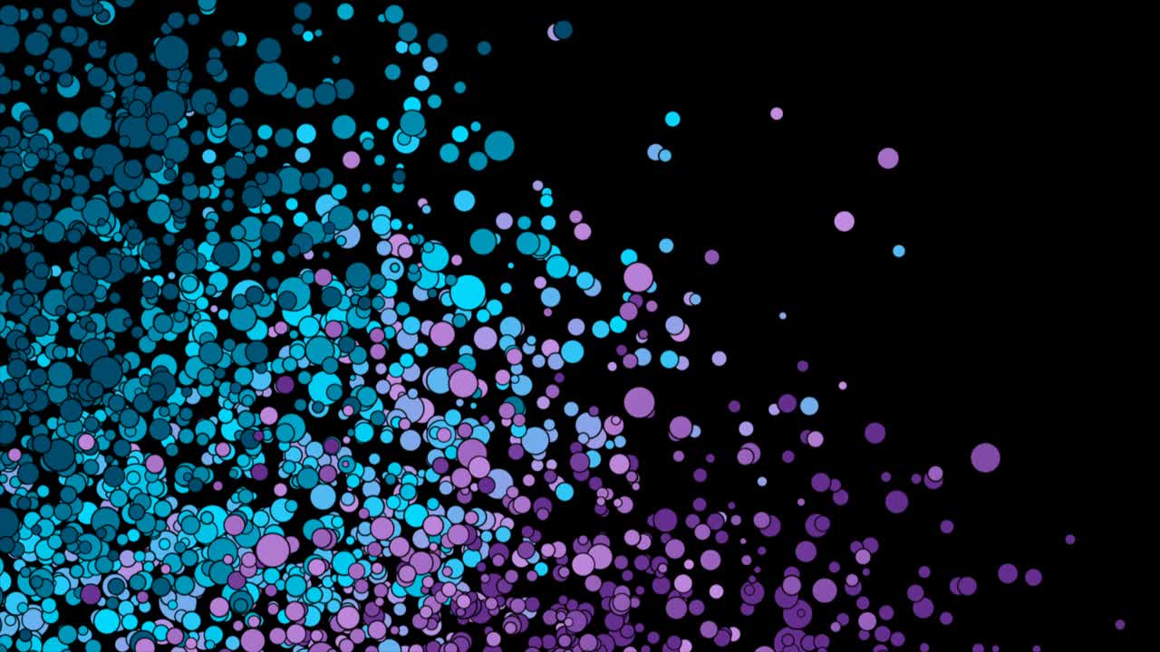 Blue purple shiny geometric circles abstract motion background