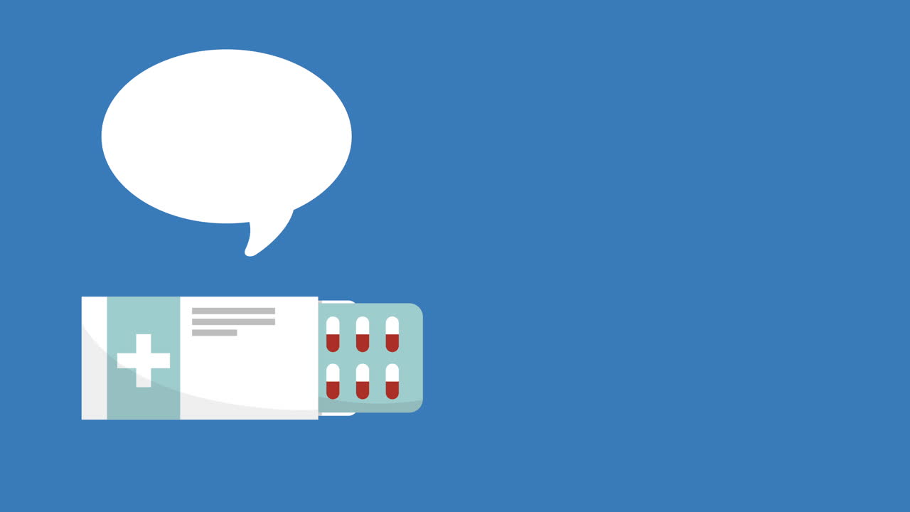 박스 마약 의약품 의료 애니메이션