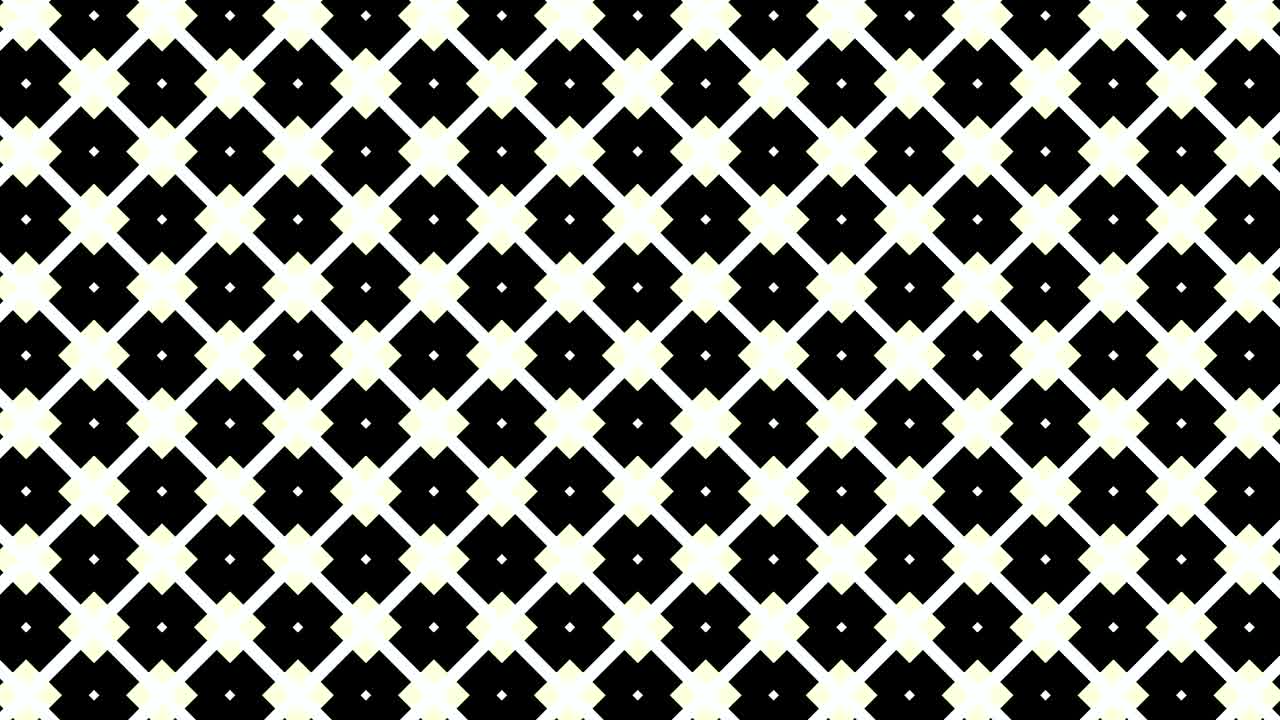 2D graphic video pattern that moves to the lower right with zoom, composed of designs and shapes with multicolored textures.