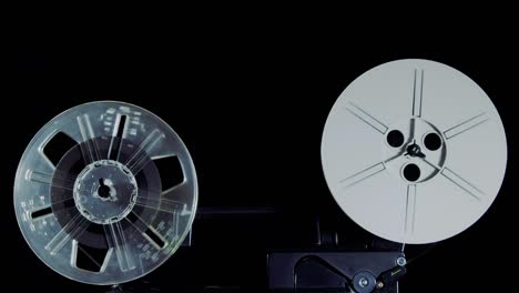 cinemagraph of vintage 8mm projector film reels