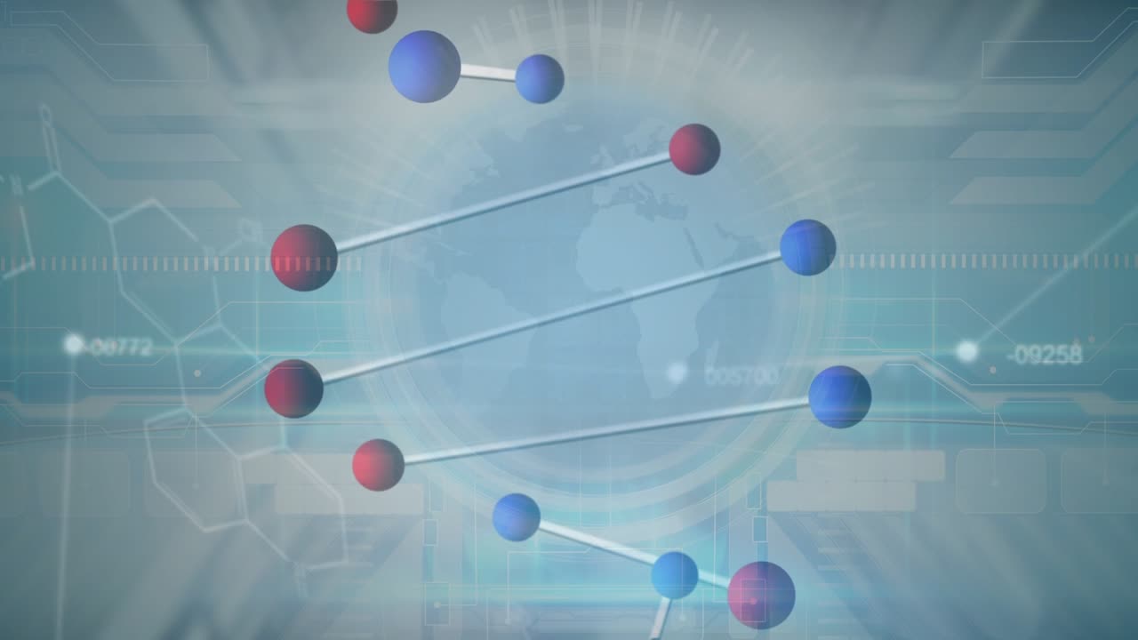 Animation of dna strand over data processing