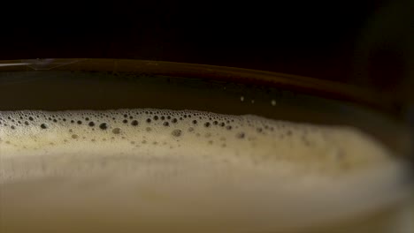 close-up of coffee foam