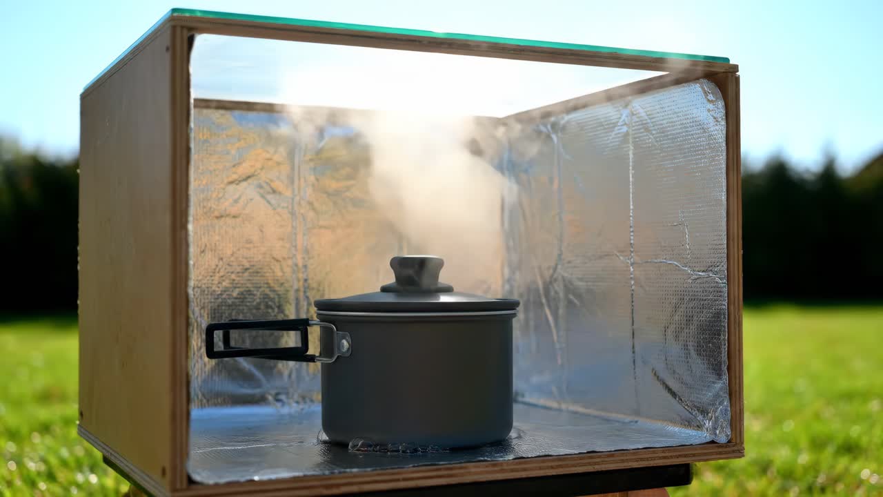 Solar Cooker with Steaming Pot