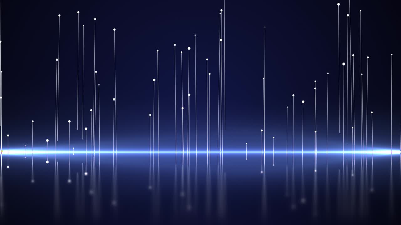 푸른 빛나는 네온 라인이 있는 미래의 현대적인 방이 열립니다.