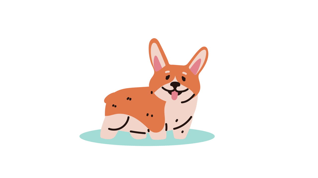 el corgi de dibujos animados