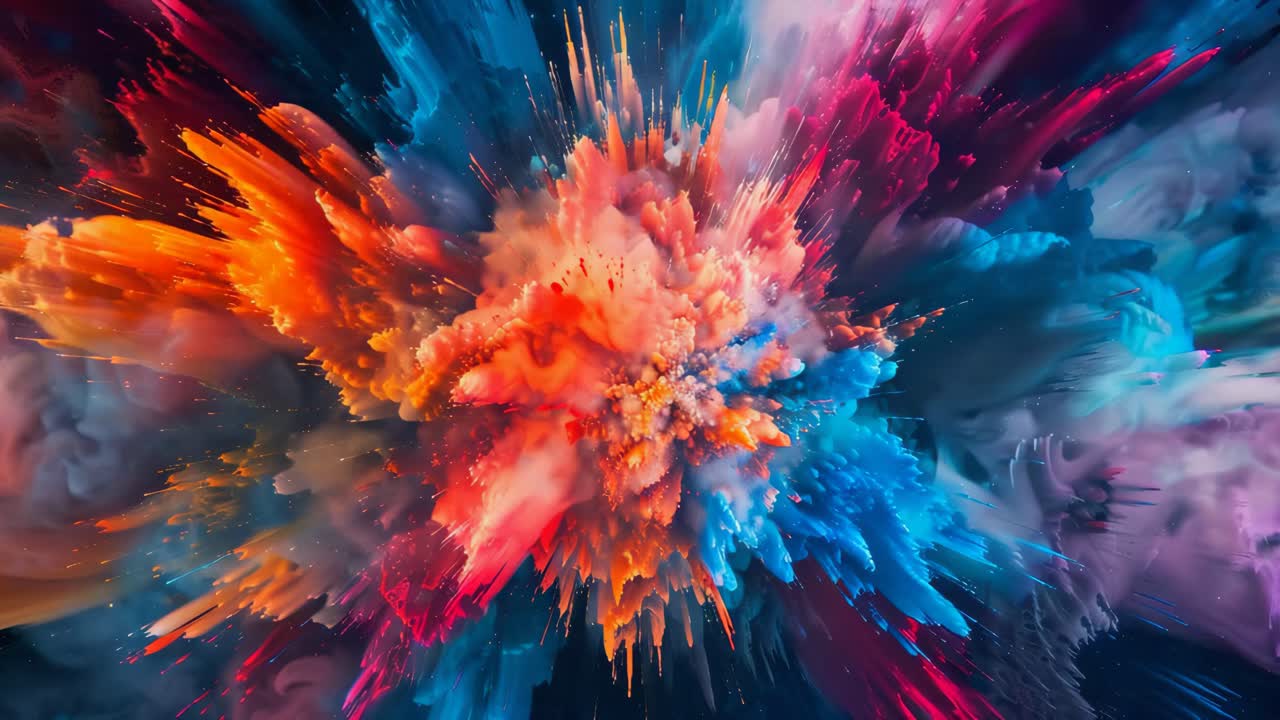 explosión abstractamente colorida