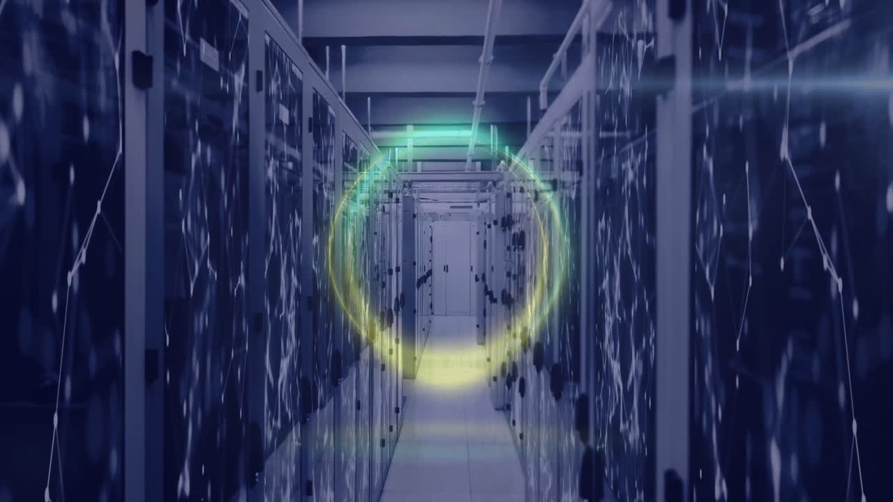 서버  ⁇  위에 네온 모양의 애니메이션