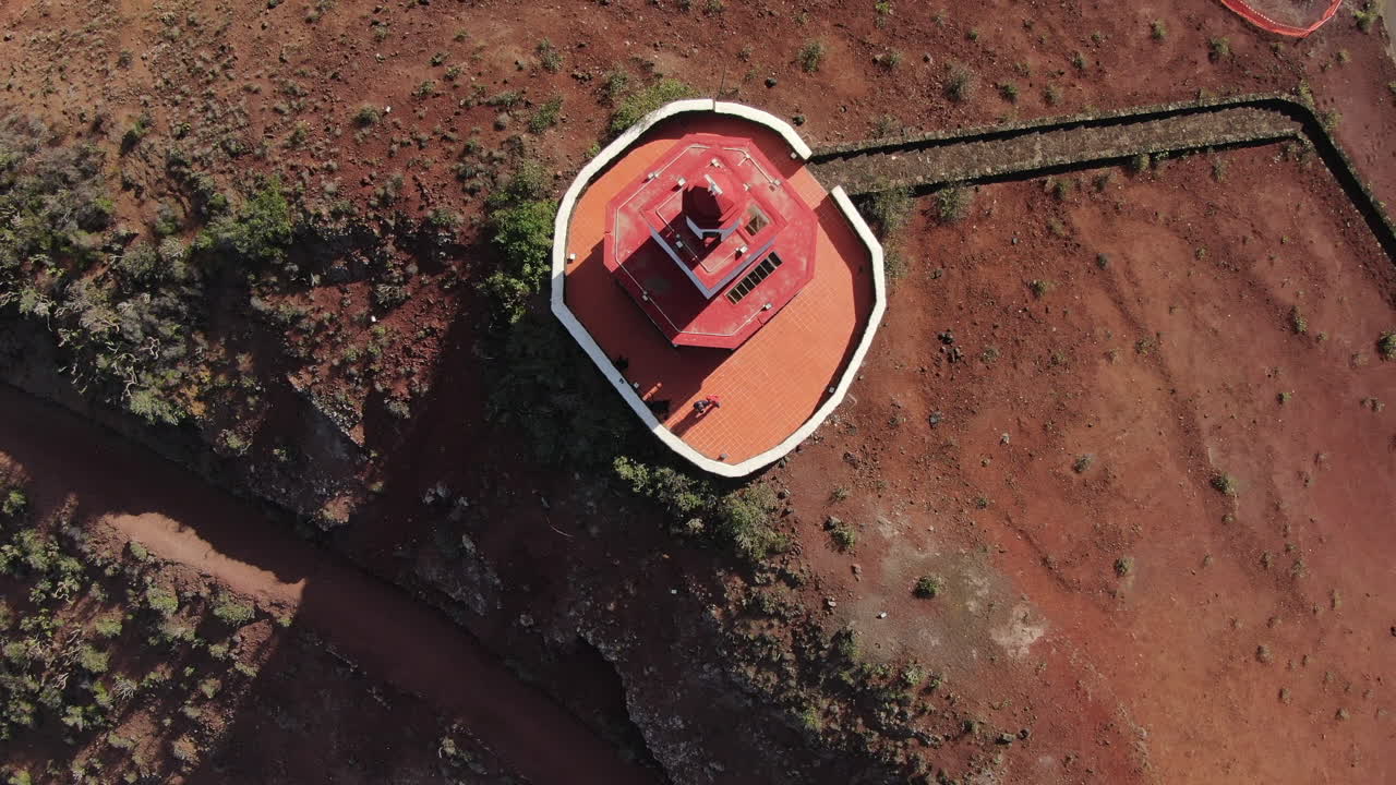 Aerial view of the parish church of Our Lady of Candelaria on the island of El Hierro