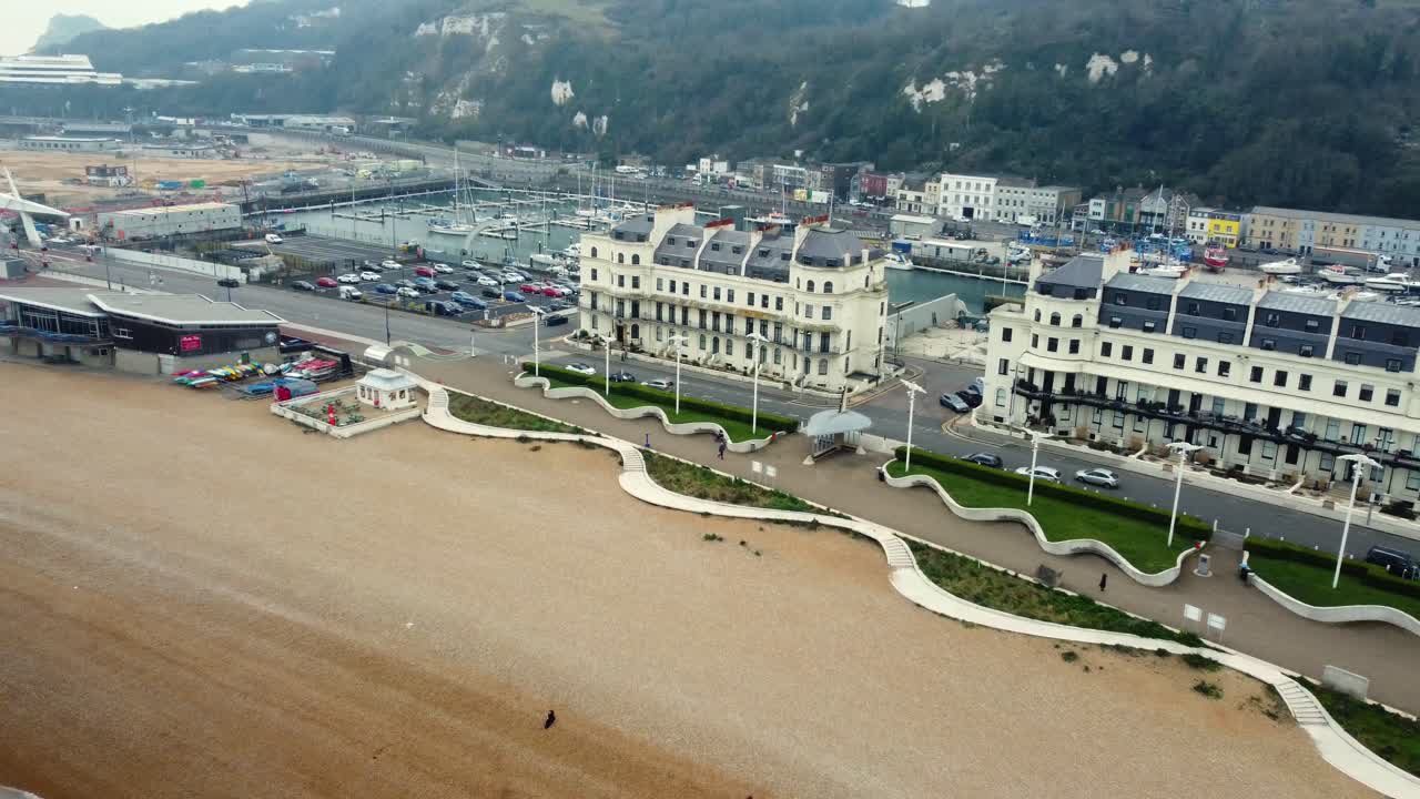 Coastal View of a Town with a Marina