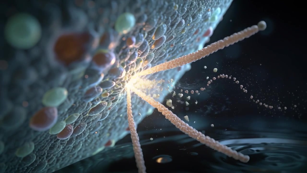Binding spherical virion contacting membrane spikes, forming fusion stalk and delivering genome