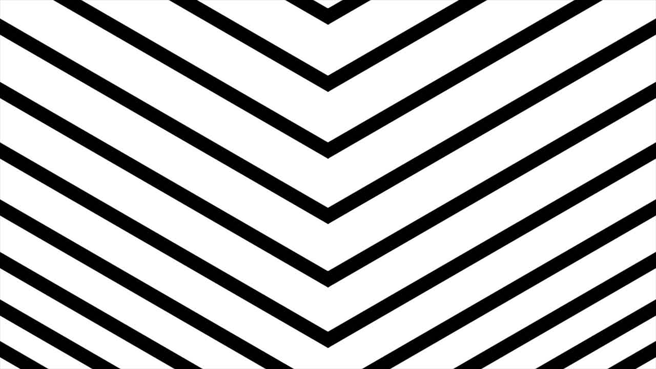 gráficos de movimiento cgi abstractos y fondo animado con ángulo en movimiento en blanco y negro. fondos de movimiento c gi de alta definición ideales para la edición, fondos led o transmisión con flechas en blanco y negra que se mueven verticalmente. genial para enmascarar