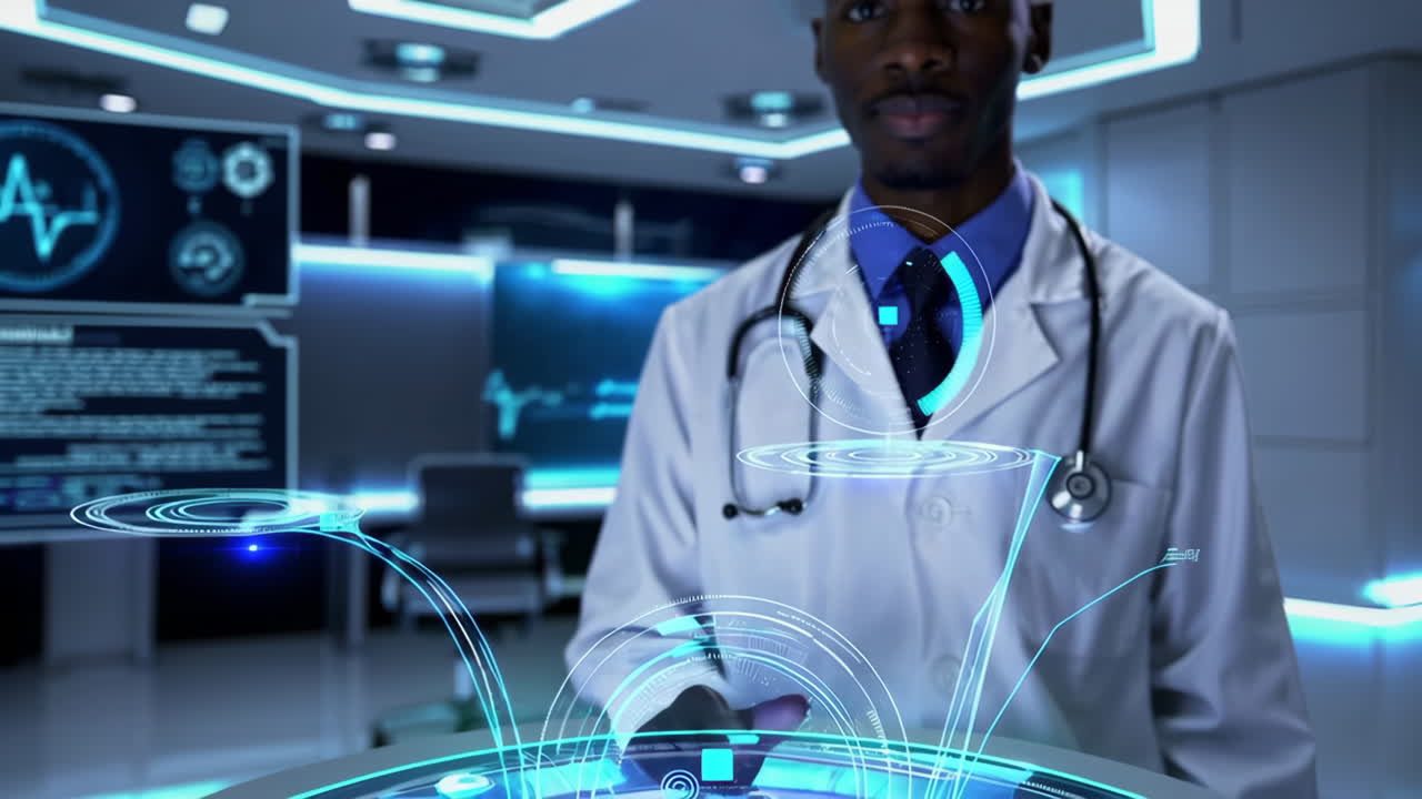 Doctors Using Futuristic Medical Technology