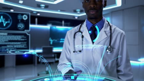 doctors using futuristic medical technology