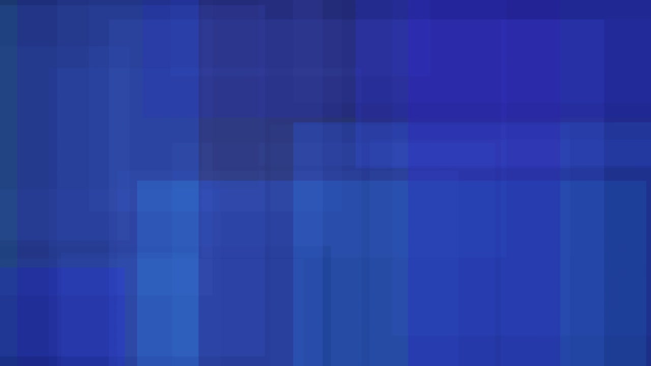 Slow motion abstract geometric background of overlapping blue rectangles and squares, loopable modern professional digital design backdrop