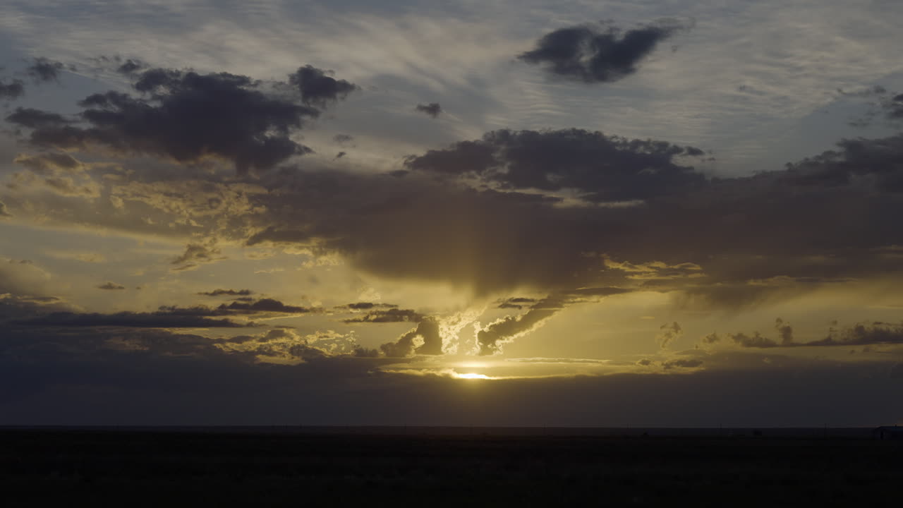 Colourful Sunset Timelapse Over Beautiful Summer Fields
