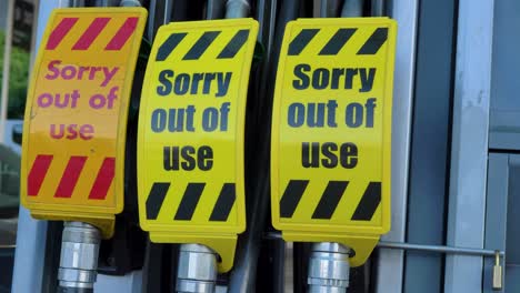 no fuel available at petrol gas station