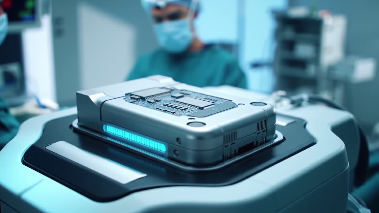 Innovative Medical Technology: Advanced Imaging Device Utilized in Surgical Procedures by Healthcare Professionals in a Clinical Setting